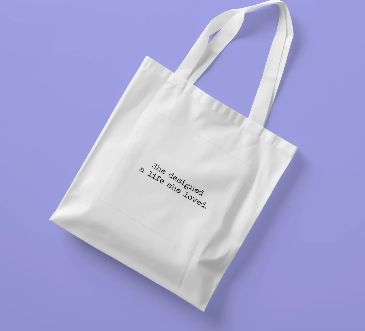 "Sie entwarf ein Leben, das sie liebte" Zitat schwarz-weiß Jutebeutel von Summer Soul Co. - Quotes