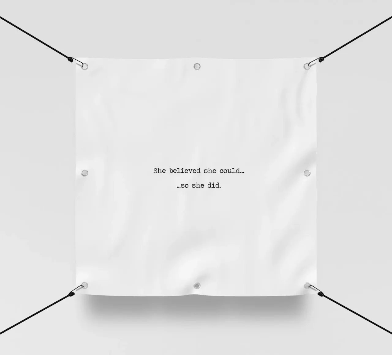 Sie glaubte, dass sie es könnte, also tat sie es - Zitat Word Art PVC Plane von Summer Soul Co. - Quotes
