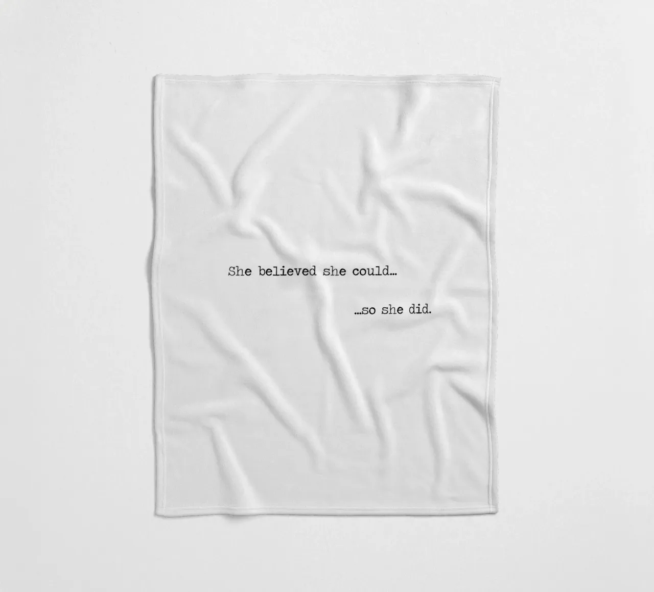 Sie glaubte, dass sie es könnte, also tat sie es. Fleecedecke von Summer Soul Co. - Quotes
