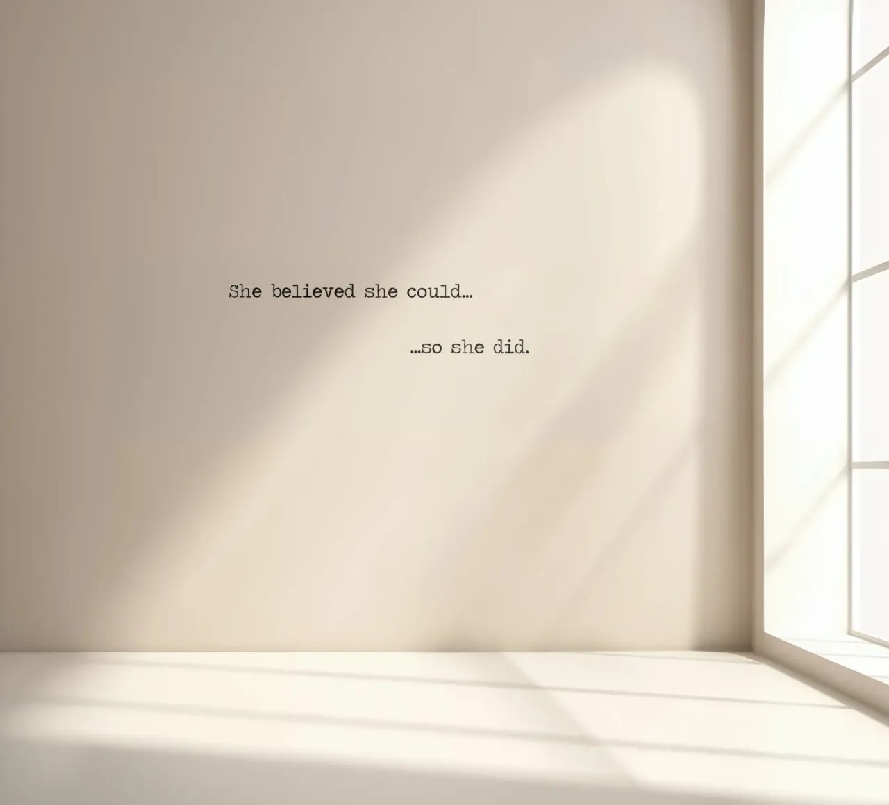 Credeva di poterlo fare e così l'ha fatto Citazione d'arte di parola carta da parati fotografica da Summer Soul Co. - Quotes