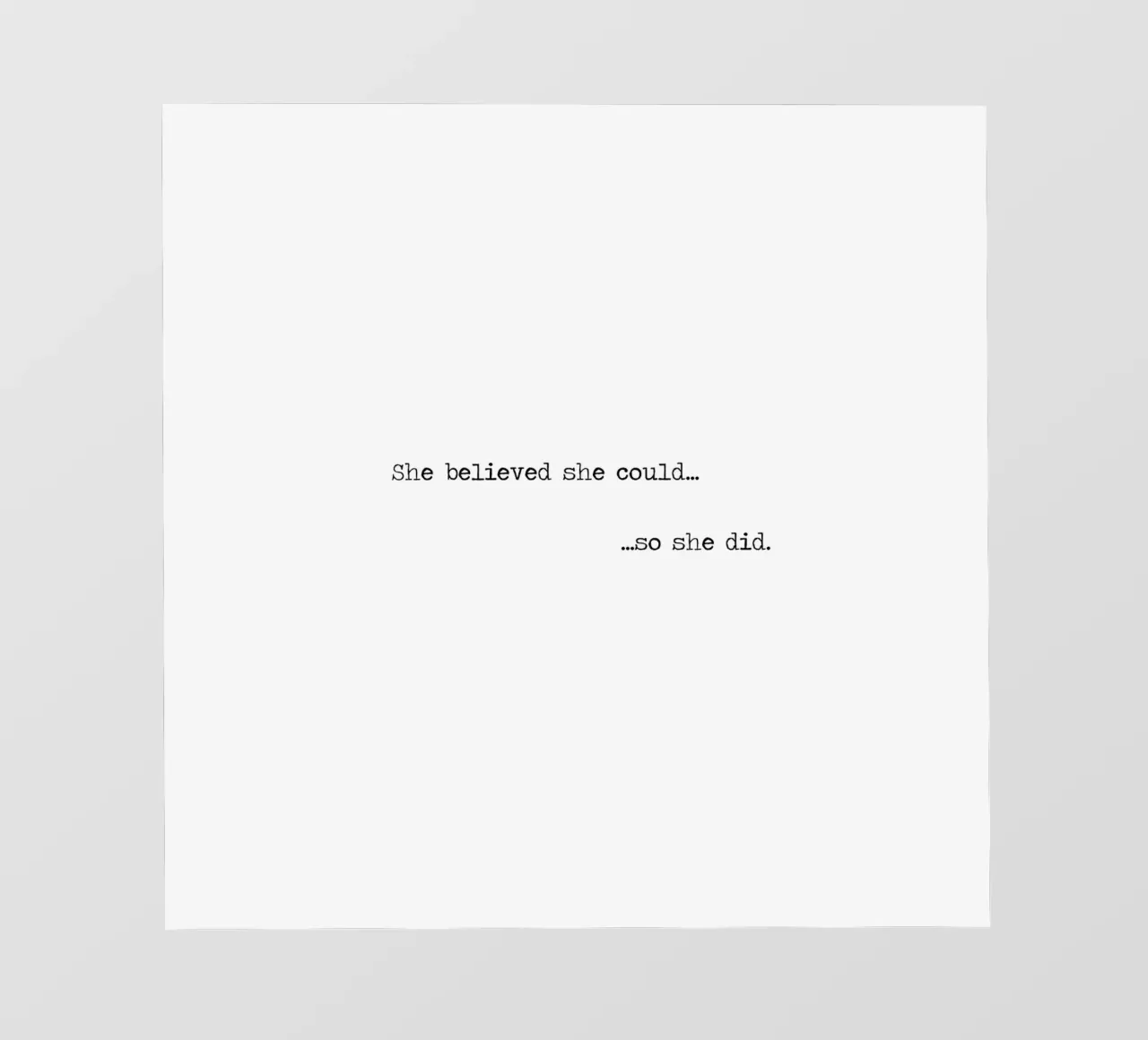 Credeva di poterlo fare e così l'ha fatto Citazione d'arte di parola carta da parati fotografica da Summer Soul Co. - Quotes
