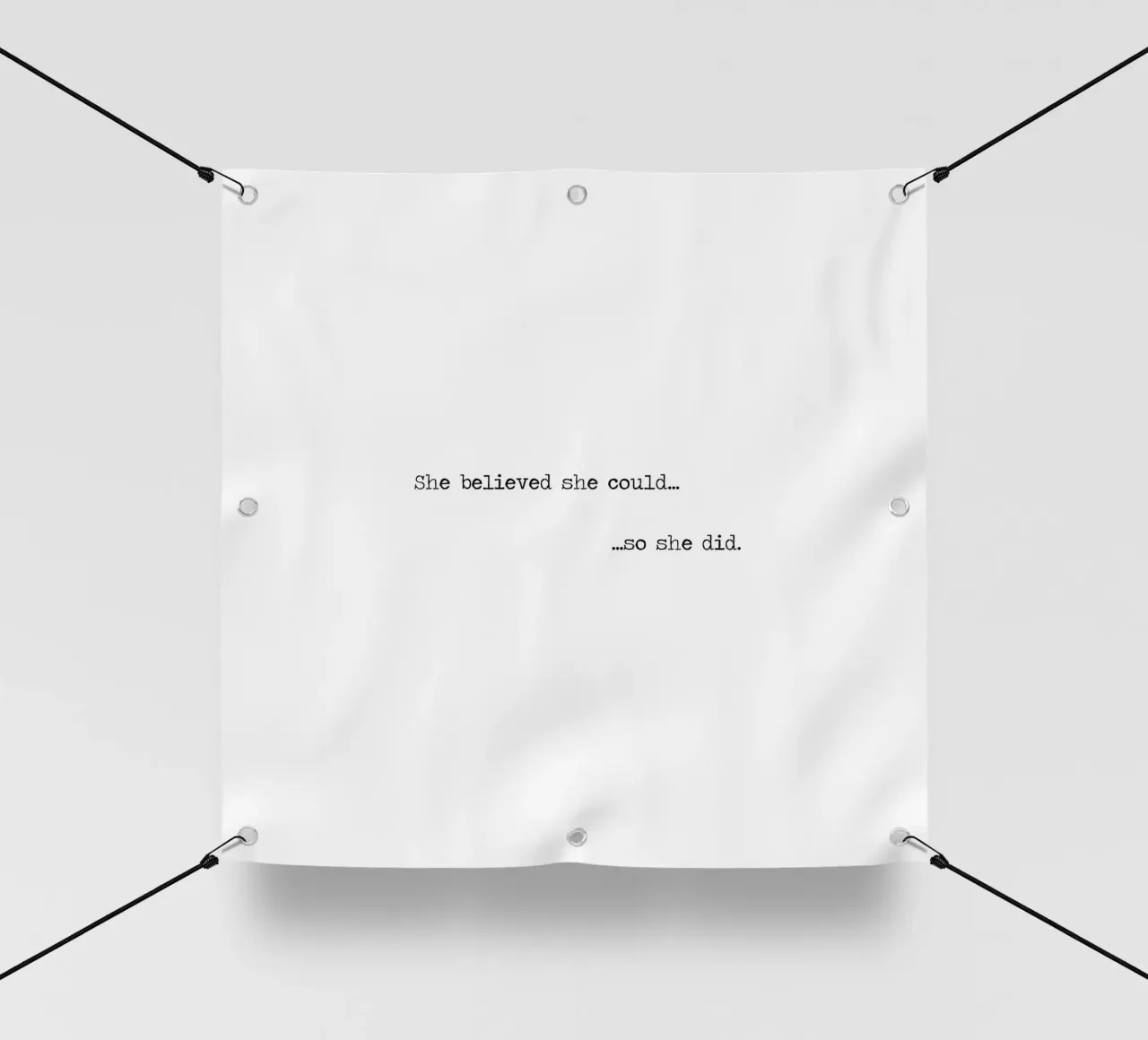 Sie glaubte, dass sie es könnte, also tat sie es. PVC Plane von Summer Soul Co. - Quotes