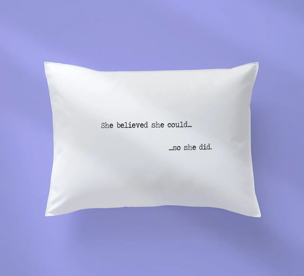 She Believed She Could So She Did Word Art Quote decorative cushion by Summer Soul Co. - Quotes