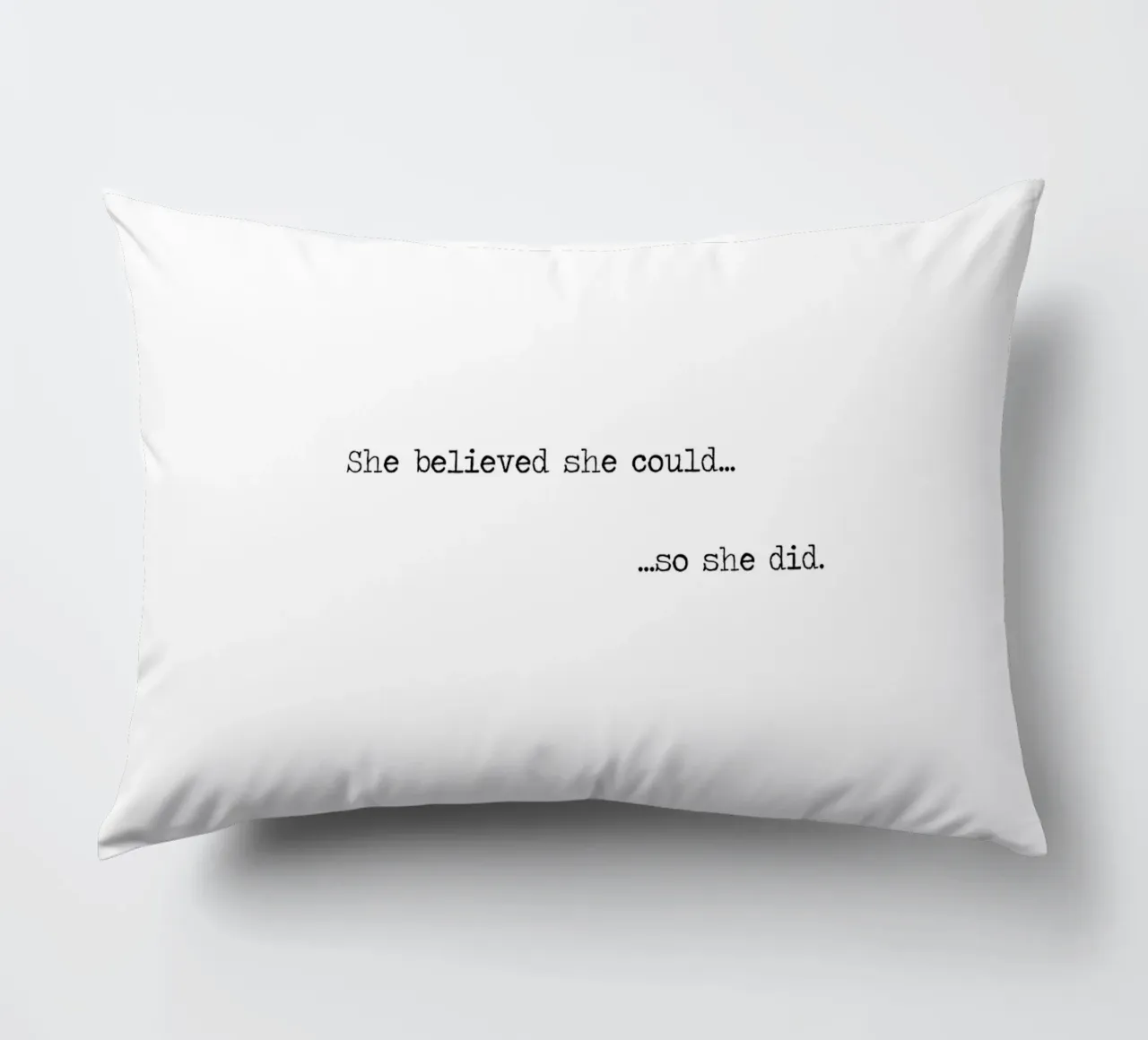 She Believed She Could So She Did Word Art Quote decorative cushion by Summer Soul Co. - Quotes