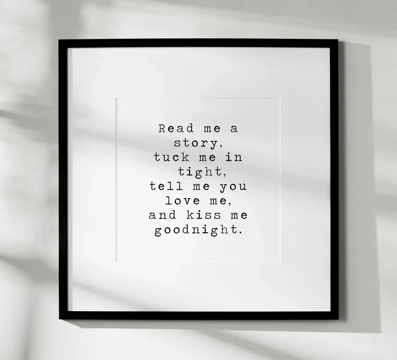 Leggimi una storia Poesia per bambini per la camera da letto dei bambini Citazione di parole poster con telaio in legno da Summer Soul Co. - Quotes
