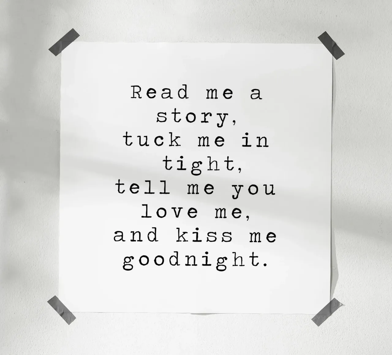 Leggimi una storia Poesia per bambini per la camera da letto dei bambini Citazione di parole poster con telaio in legno da Summer Soul Co. - Quotes