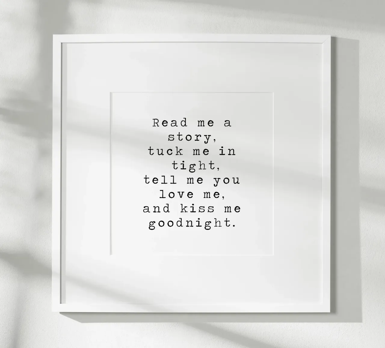 Leggimi una storia Poesia per bambini per la camera da letto dei bambini Citazione di parole poster con telaio in legno da Summer Soul Co. - Quotes