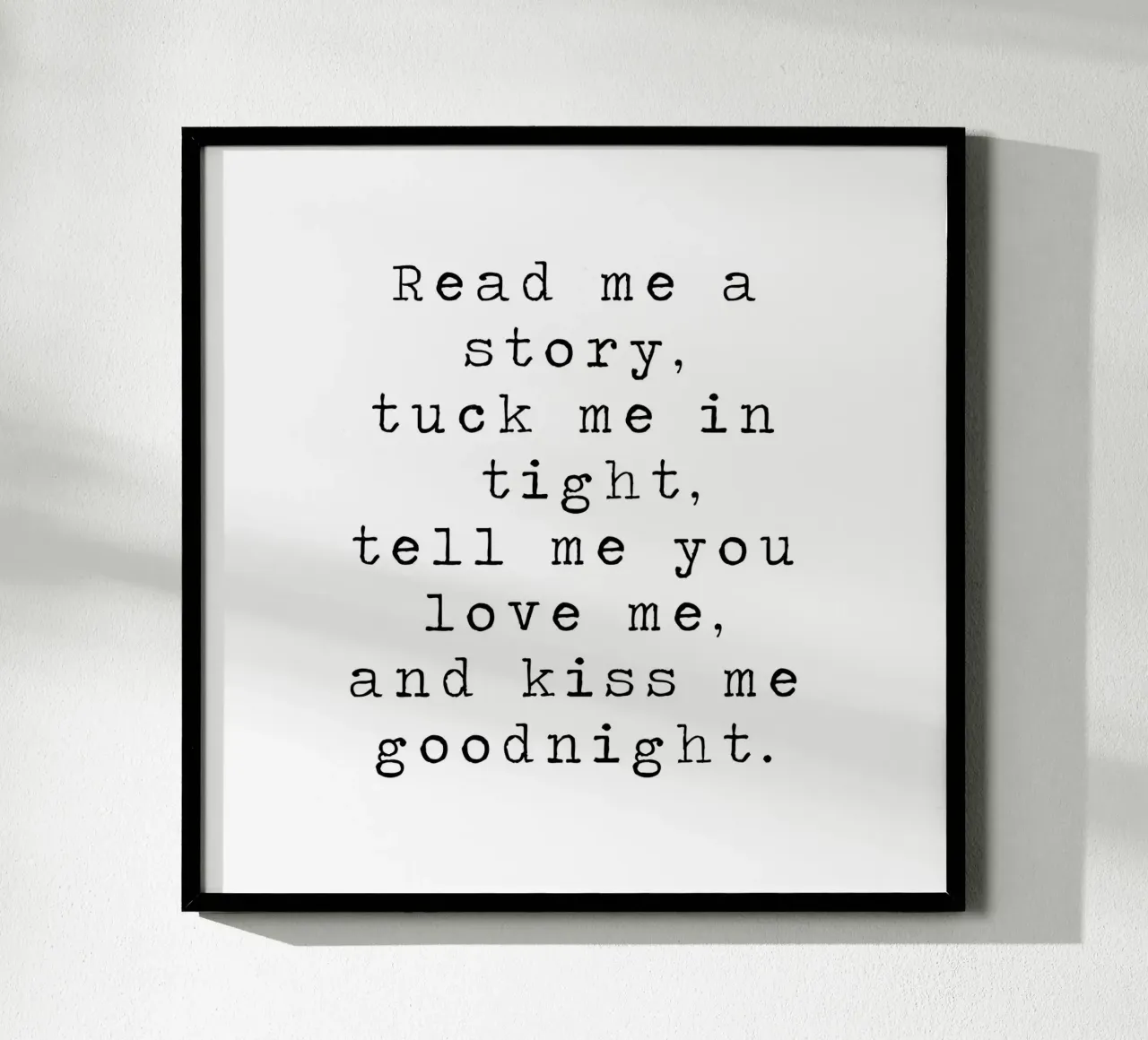 Leggimi una storia Poesia per bambini per la camera da letto dei bambini Citazione di parole poster con telaio in legno da Summer Soul Co. - Quotes