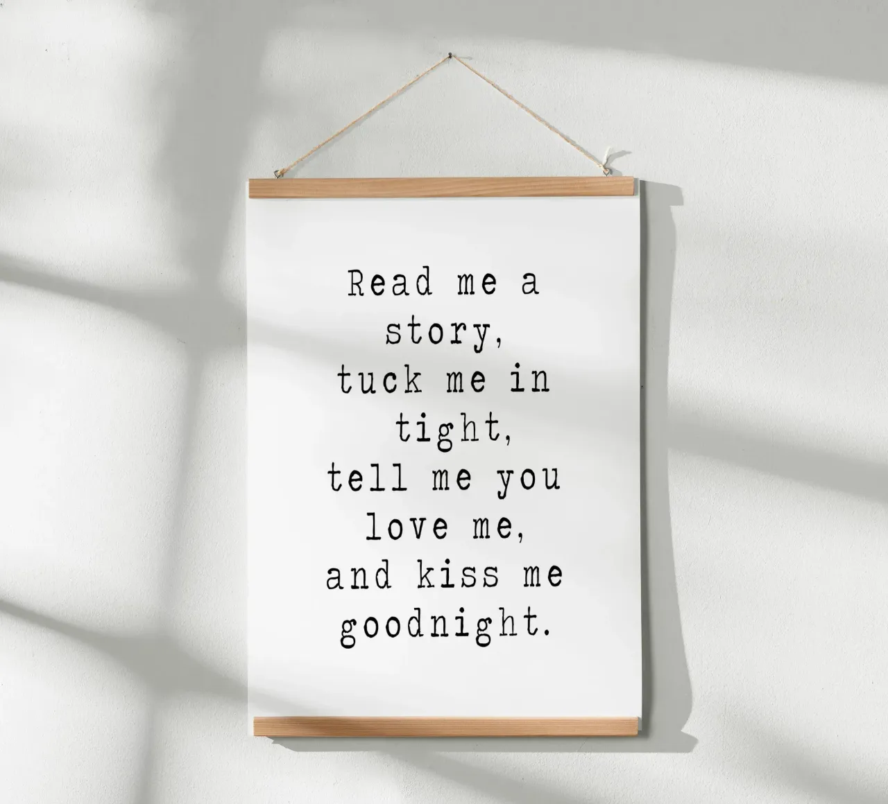 Leggimi una storia Poesia per bambini per la camera da letto dei bambini Citazione di parole poster con telaio in legno da Summer Soul Co. - Quotes