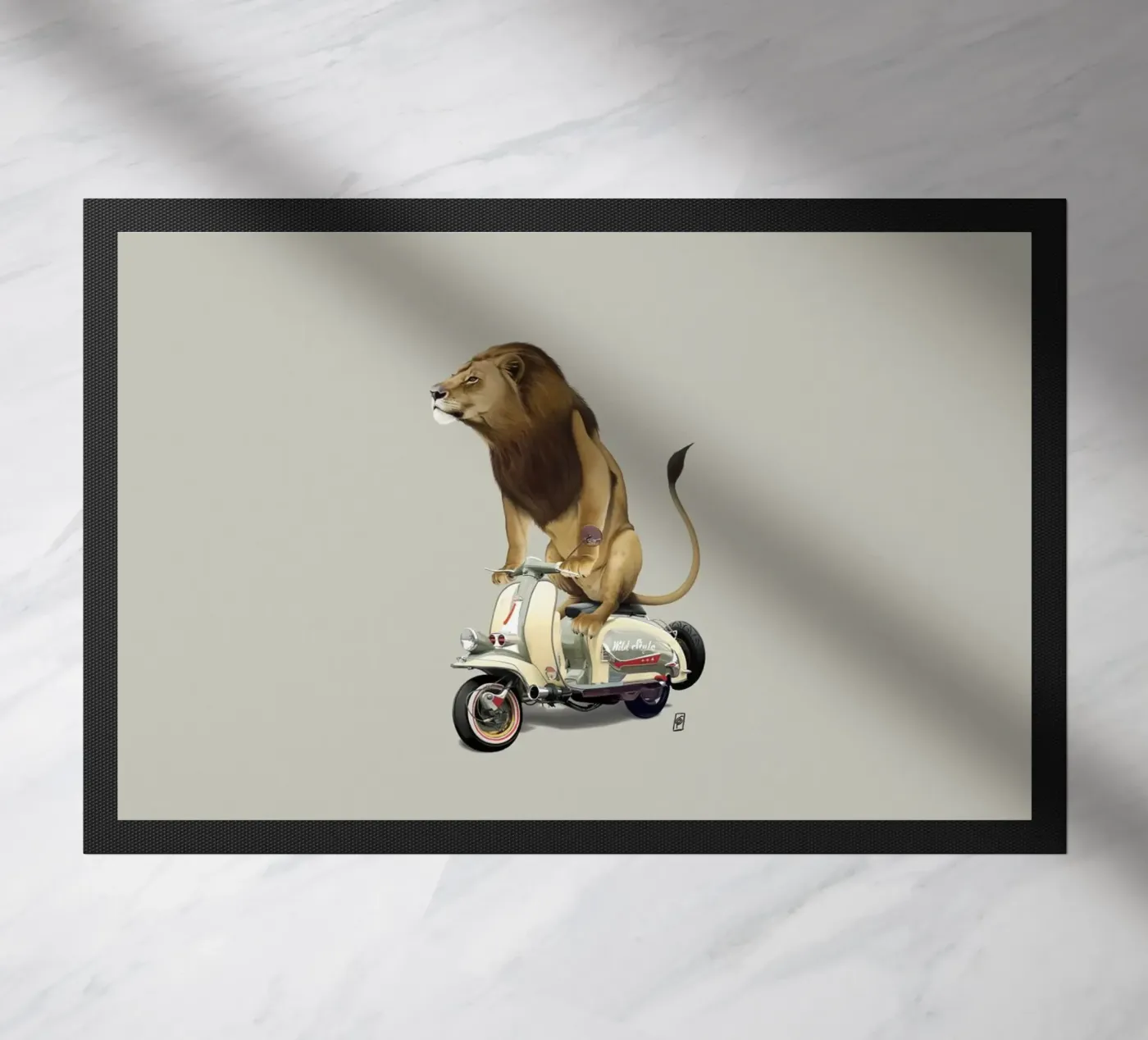 Lamb (Colour) doormat by Rob Art | Illustration