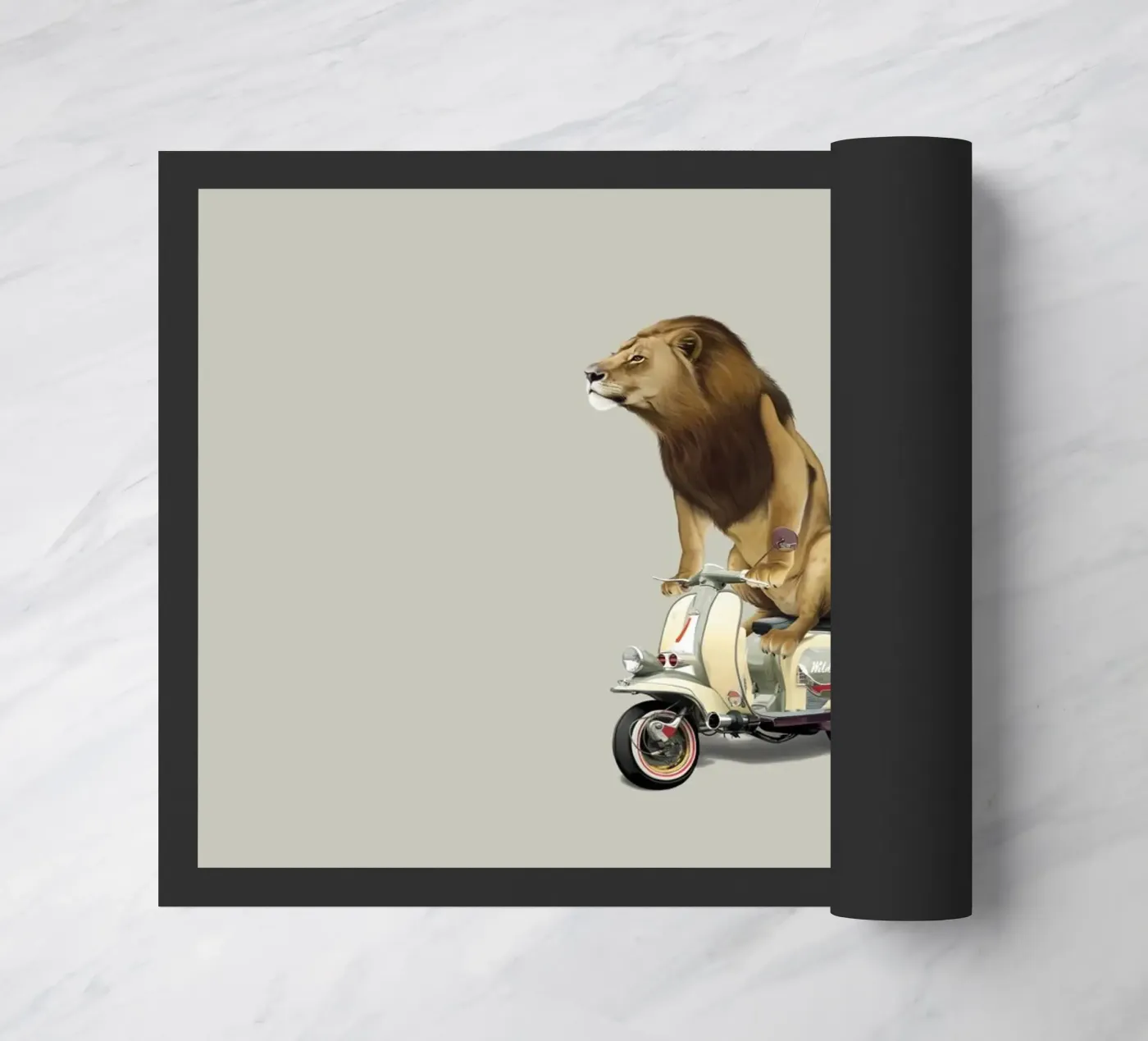 Lamb (Colour) Fußmatte von Rob Art | Illustration