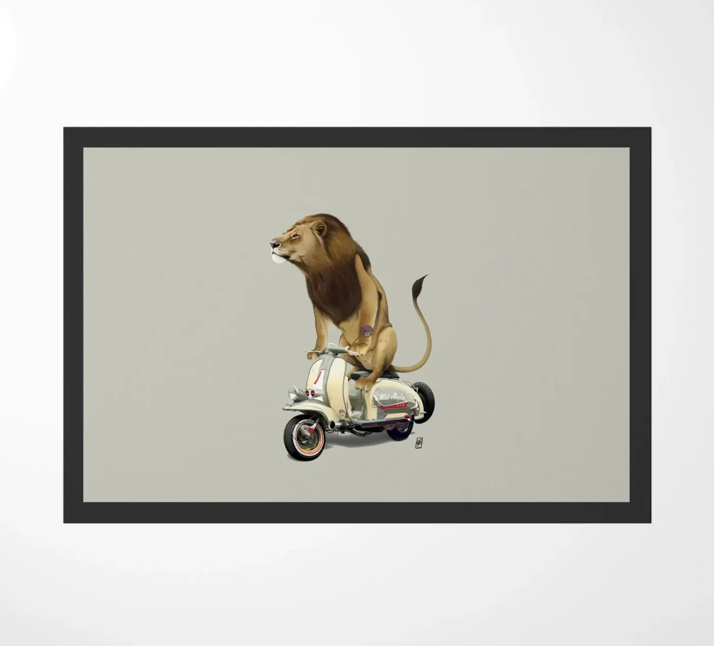 Lamb (Colour) doormat by Rob Art | Illustration
