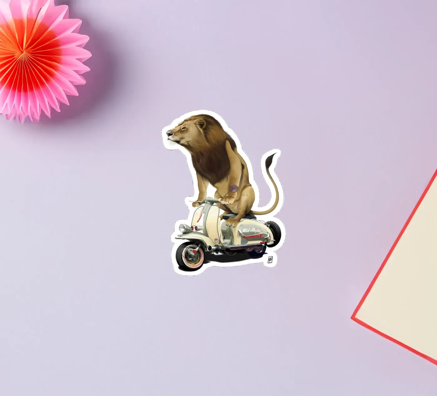 Lamb (Colour) sticker van Rob Art | Illustration