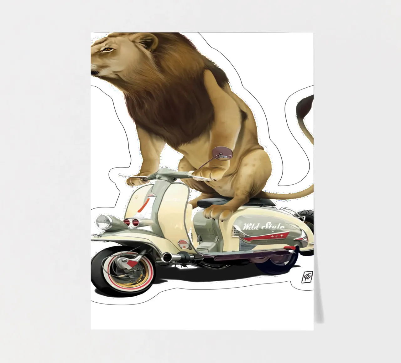 Lamb (Colour) foglio adesivo da Rob Art | Illustration