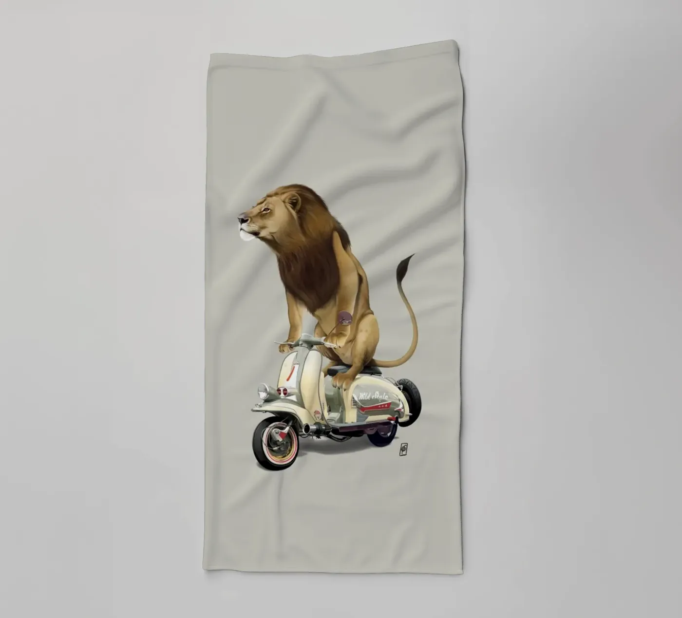 Lamb (Colour) towel by Rob Art | Illustration