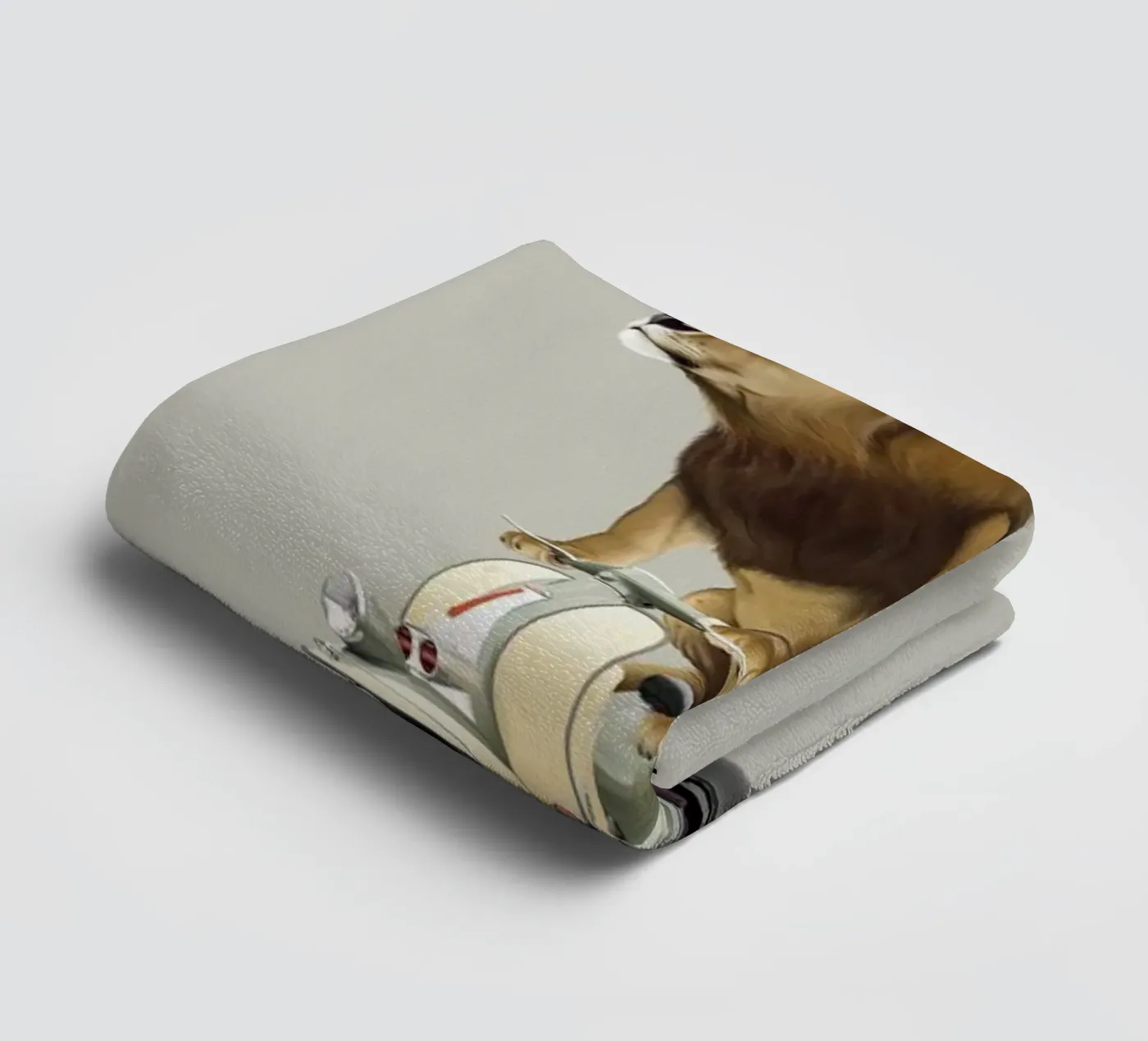 Lamb (Colour) towel by Rob Art | Illustration