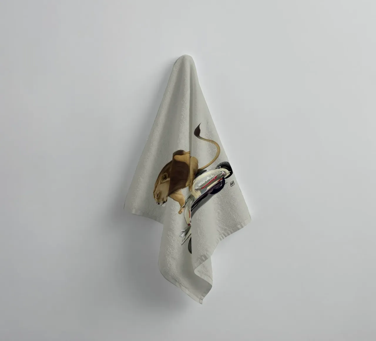 Lamb (Colour) towel by Rob Art | Illustration
