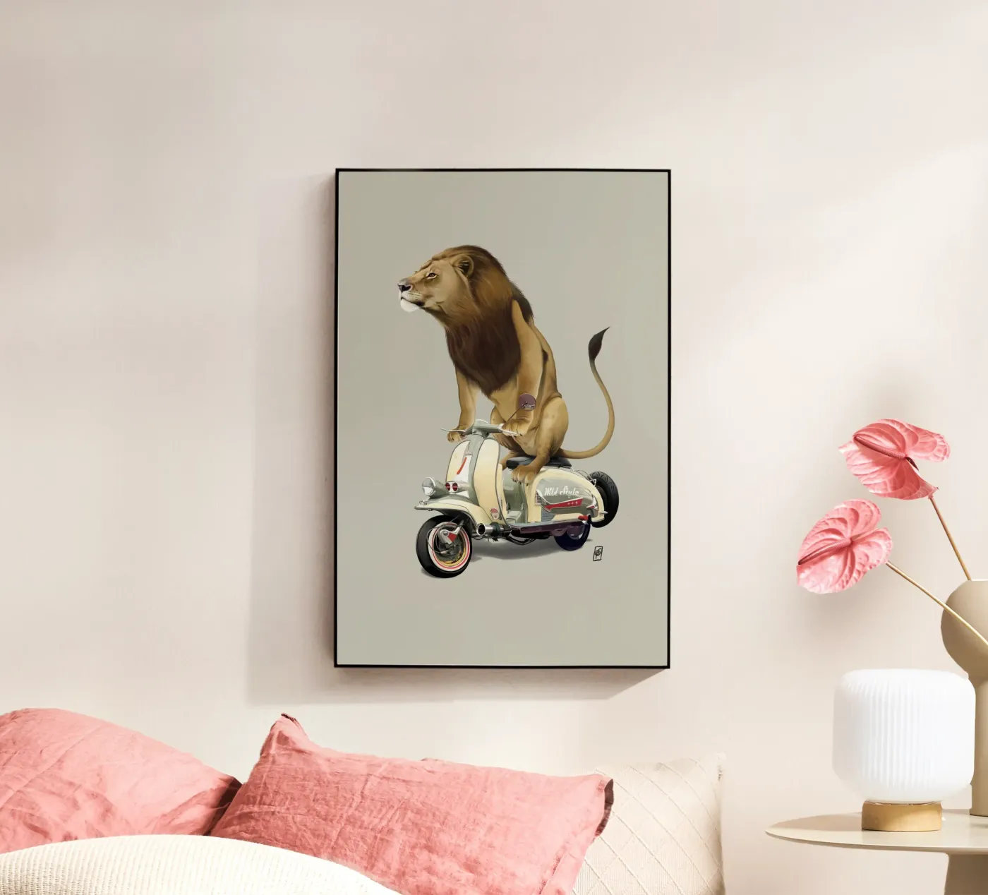 Lamb (Colour) acryl van Rob Art | Illustration