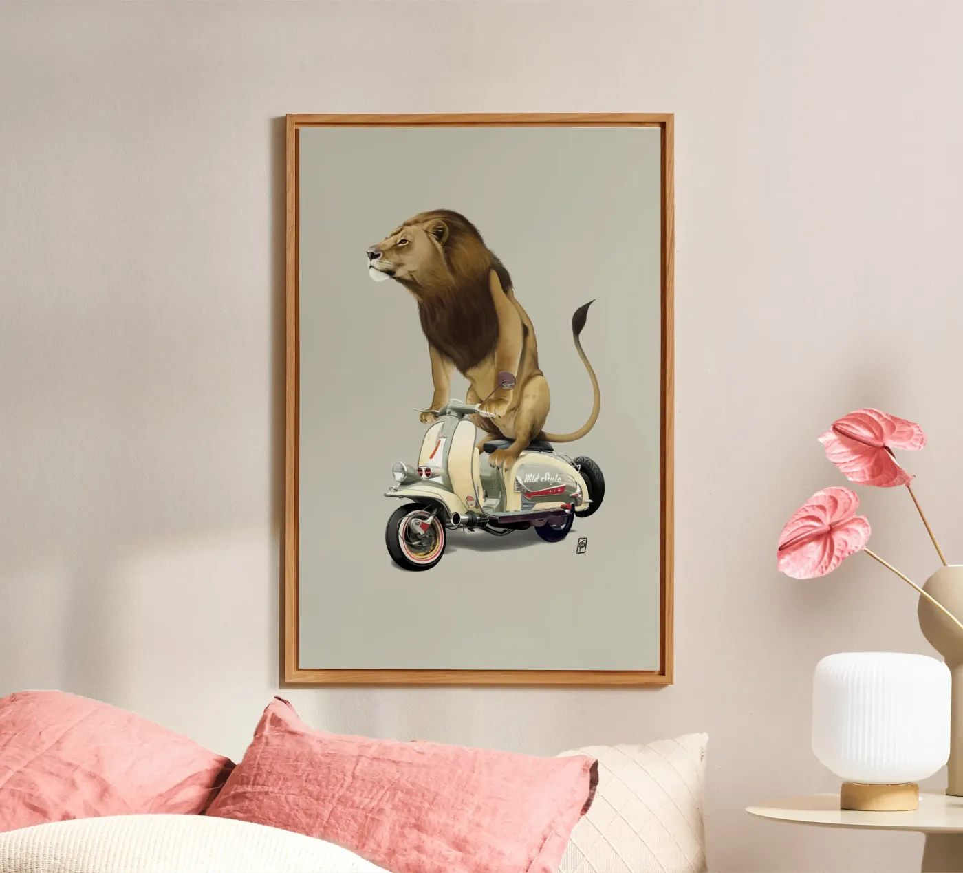 Lamb (Colour) alluminio dibond da Rob Art | Illustration