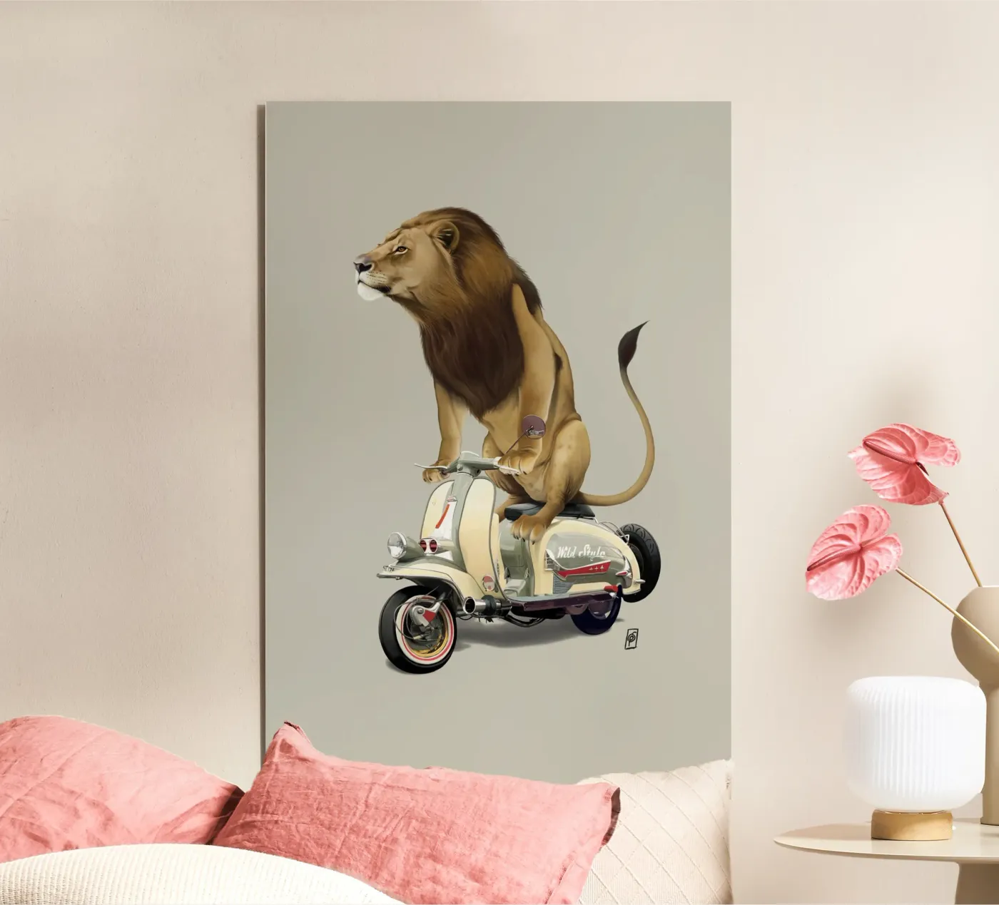 Lamb (Colour) alluminio dibond da Rob Art | Illustration