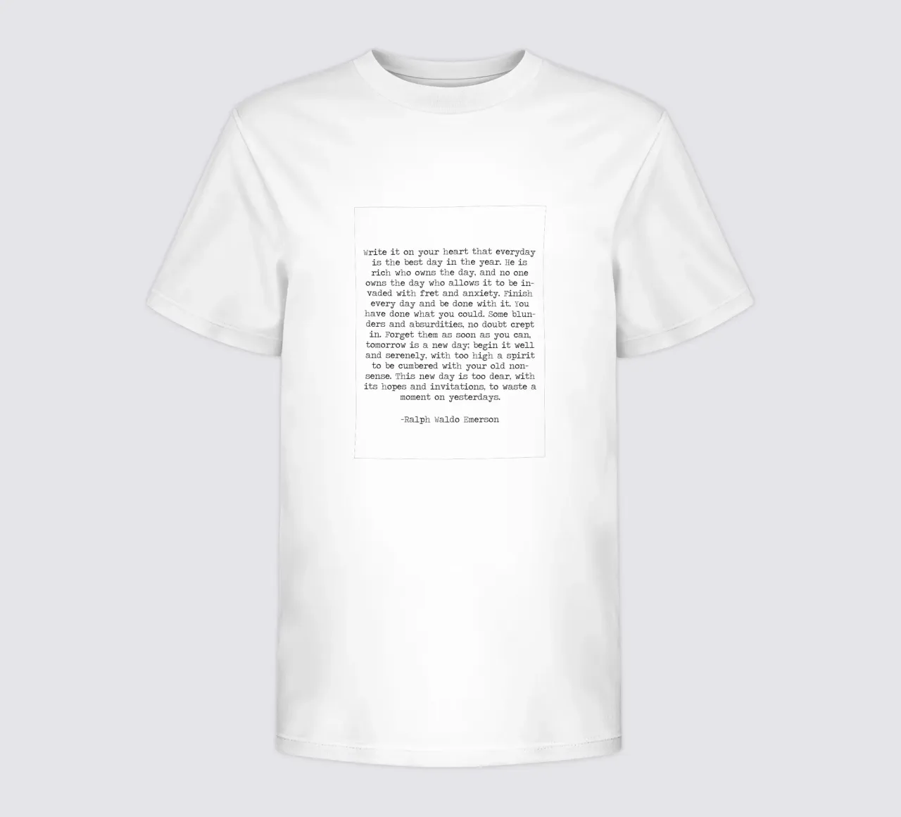 Write It On Your Heart, Ralph Waldo Emerson Quote kids t-shirt by Summer Soul Co. - Quotes