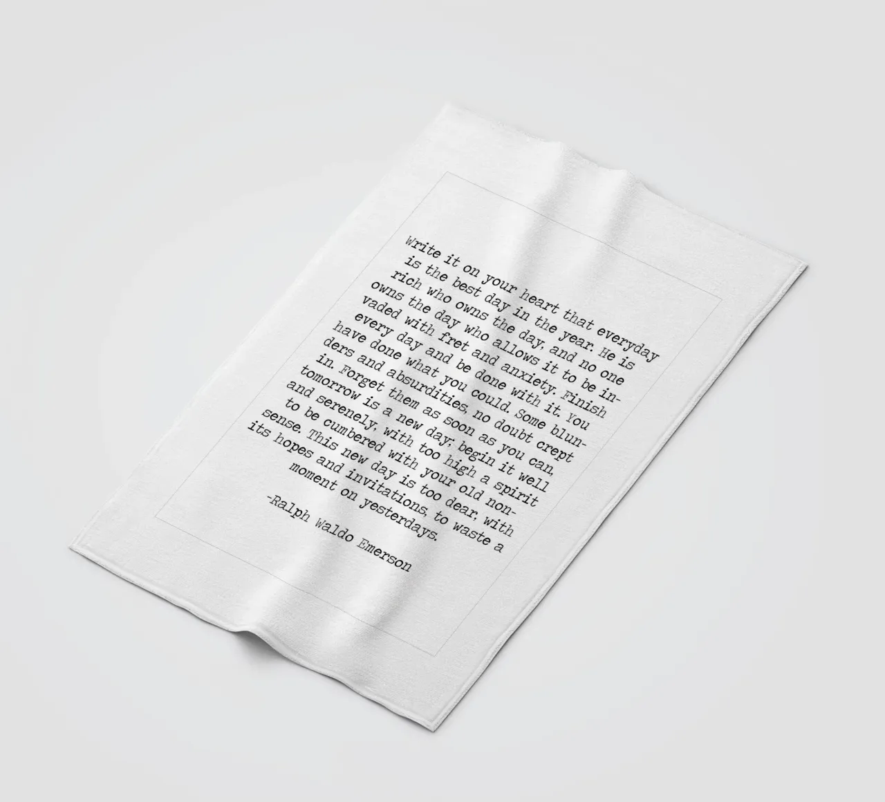 Schreib es auf dein Herz, Ralph Waldo Emerson Zitat Fleecedecke von Summer Soul Co. - Quotes