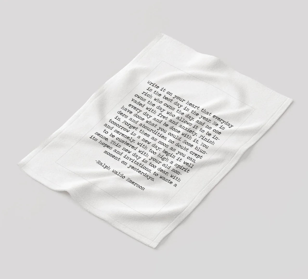 Schreib es auf dein Herz, Ralph Waldo Emerson Zitat Fleecedecke von Summer Soul Co. - Quotes