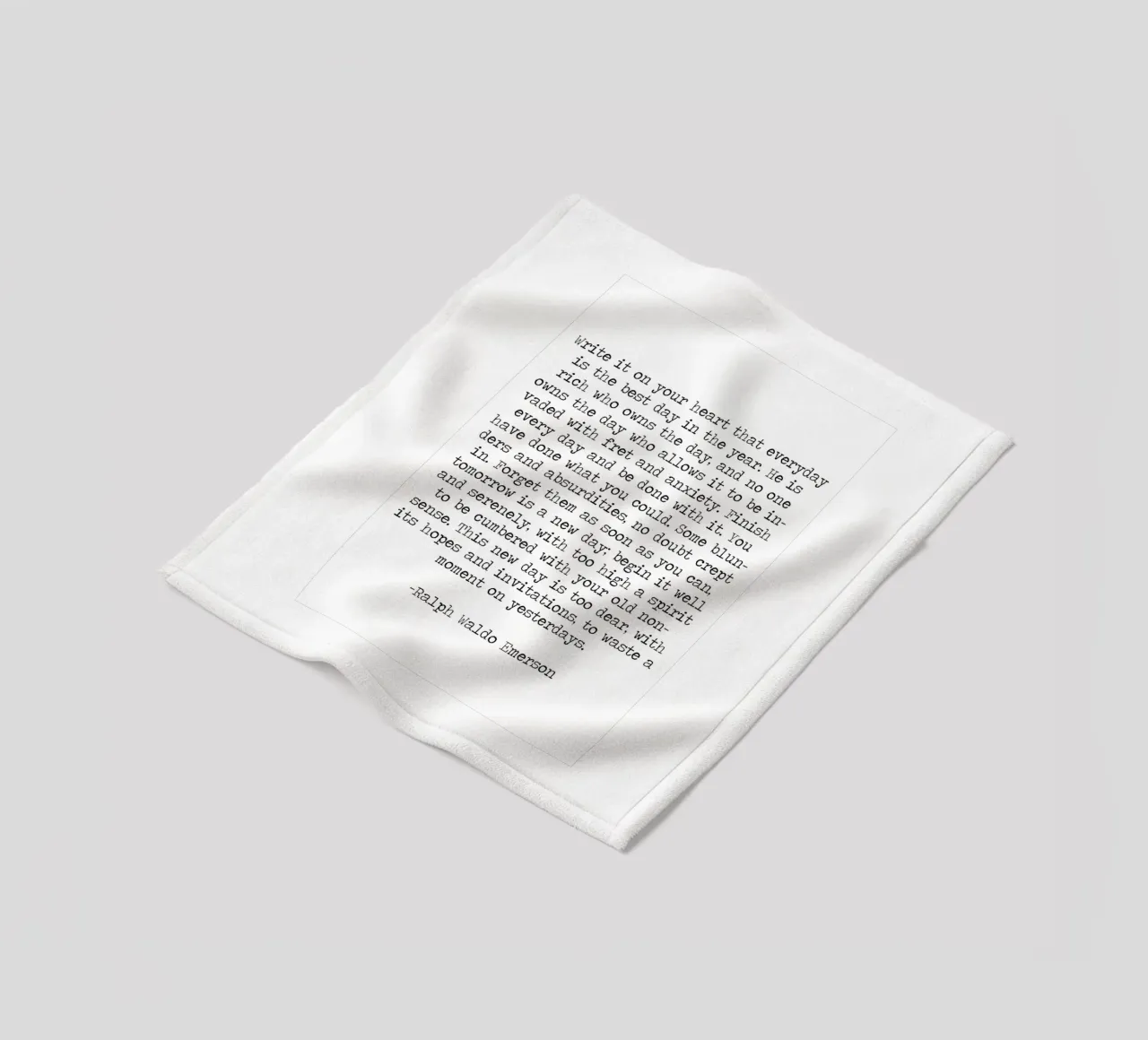 Schreib es auf dein Herz, Ralph Waldo Emerson Zitat Fleecedecke von Summer Soul Co. - Quotes