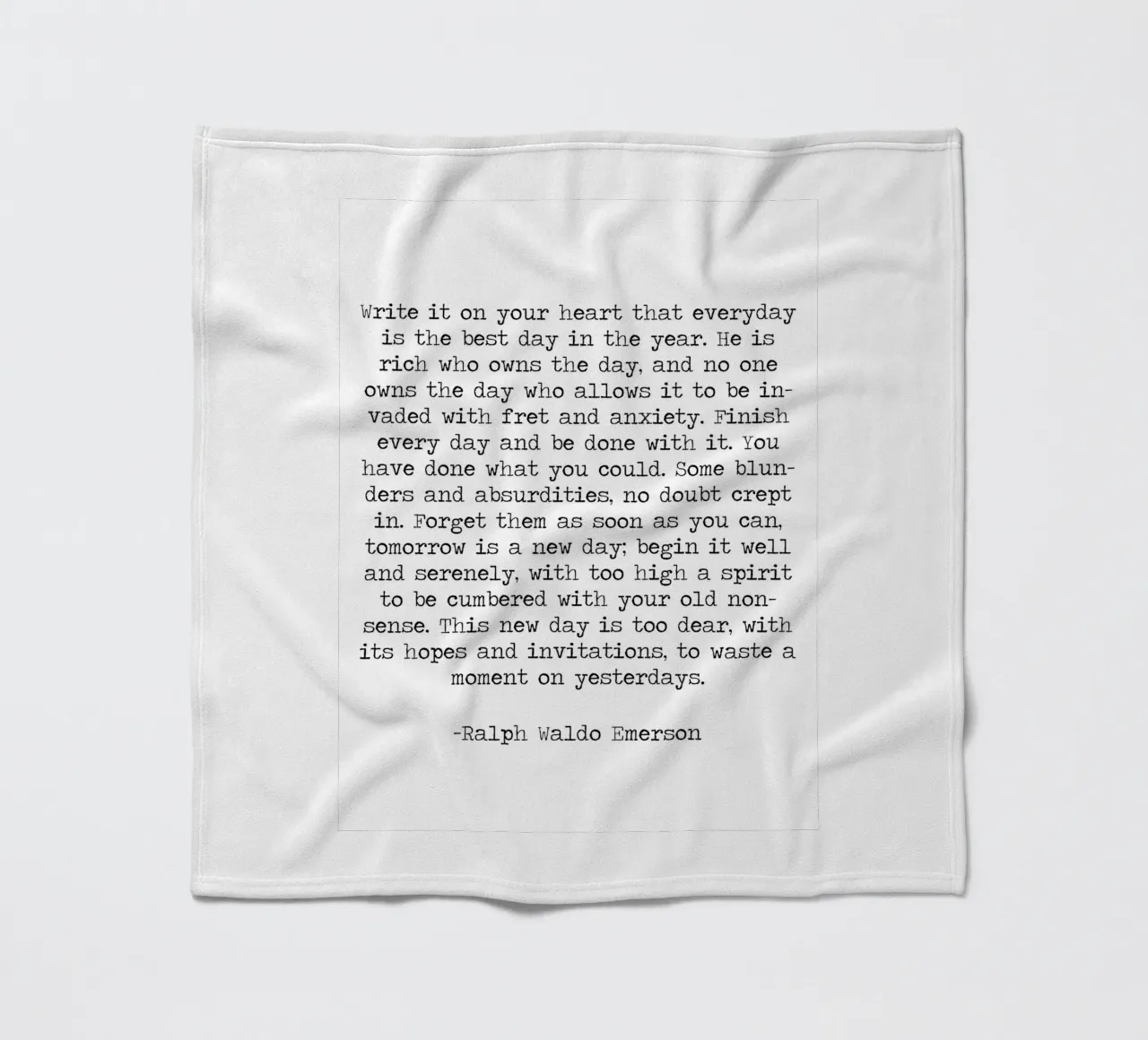Schreib es auf dein Herz, Ralph Waldo Emerson Zitat Fleecedecke von Summer Soul Co. - Quotes