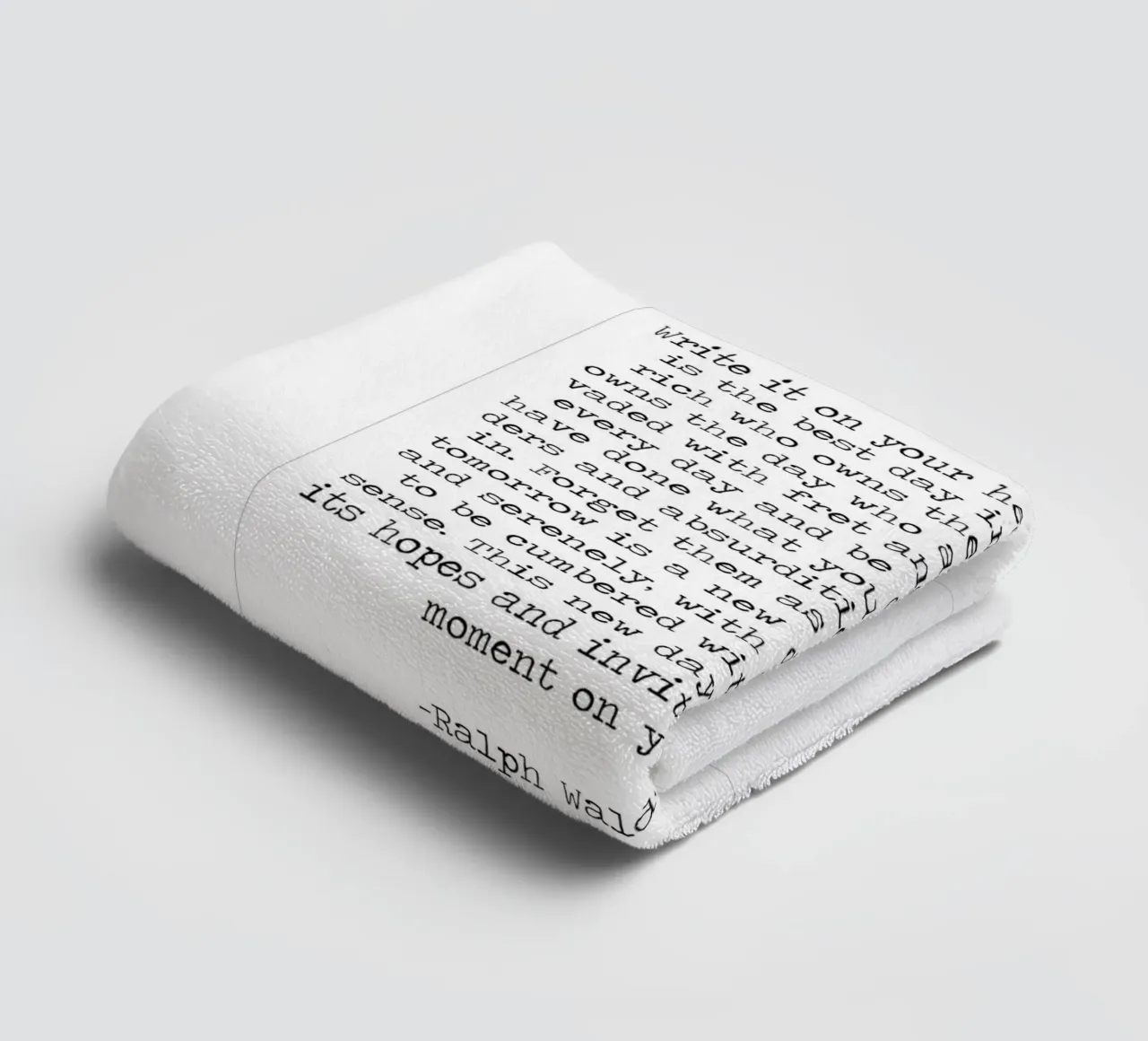 Schreib es auf dein Herz, Ralph Waldo Emerson Zitat Handtuch von Summer Soul Co. - Quotes