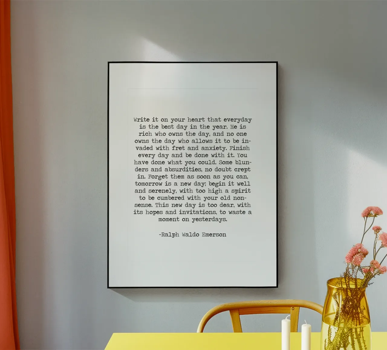 Scrivilo sul tuo cuore, Citazione di Ralph Waldo Emerson plexiglass da Summer Soul Co. - Quotes
