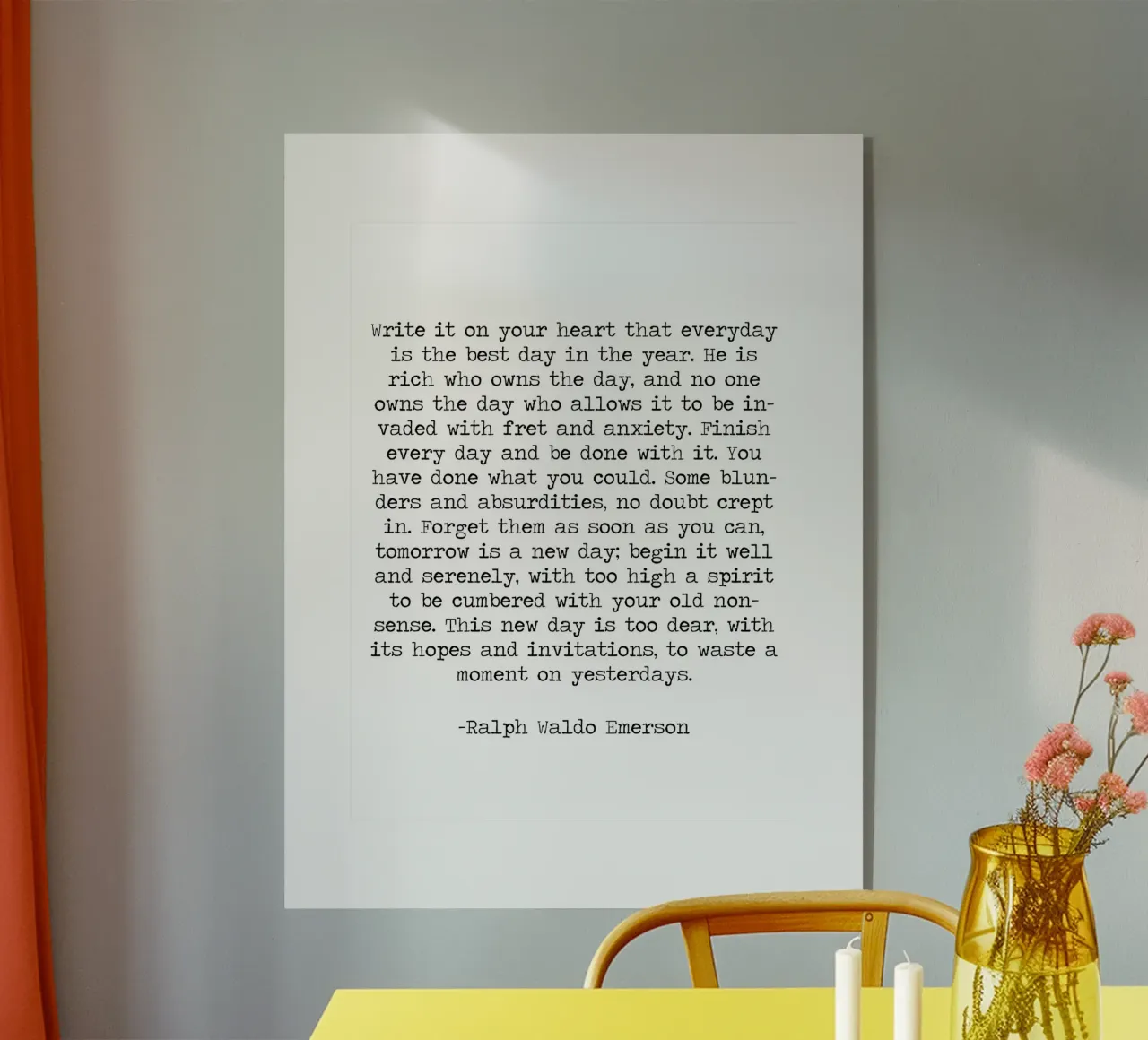 Scrivilo sul tuo cuore, Citazione di Ralph Waldo Emerson plexiglass da Summer Soul Co. - Quotes
