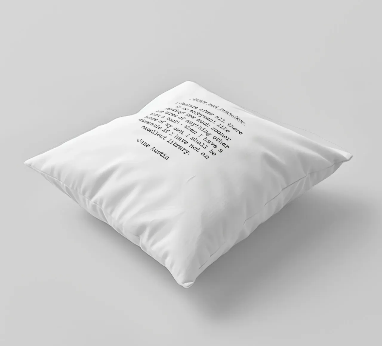 Orgoglio e pregiudizio - L'amore per la lettura citazione di un libro cuscino da Summer Soul Co. - Quotes