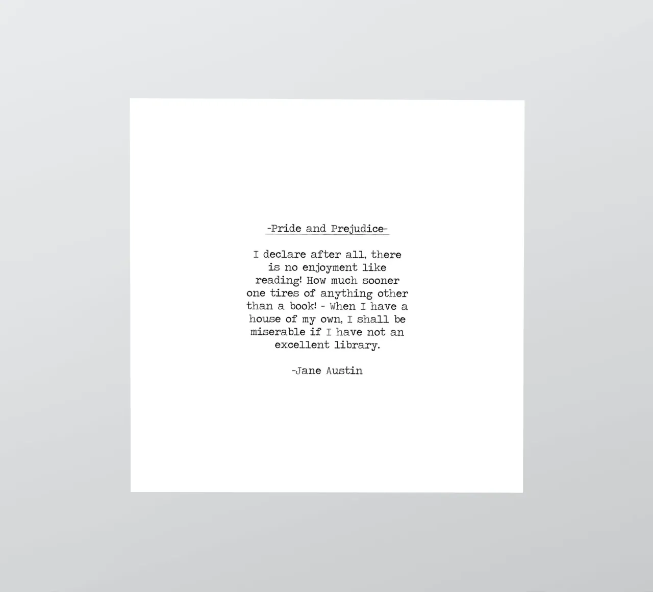 Orgoglio e pregiudizio - L'amore per la lettura citazione di un libro adesivo da Summer Soul Co. - Quotes