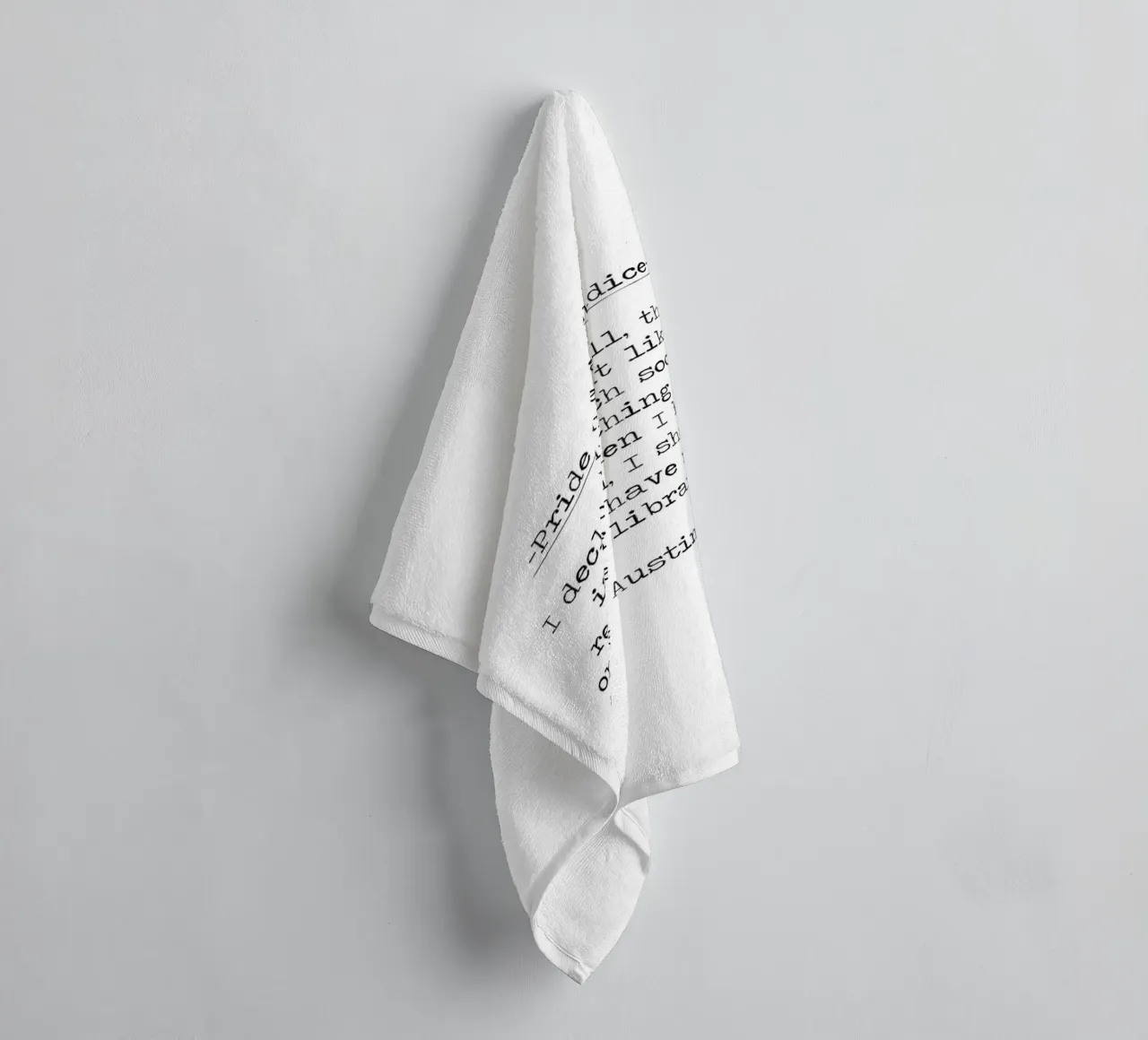 Orgoglio e pregiudizio - L'amore per la lettura citazione di un libro asciugamano da bagno da Summer Soul Co. - Quotes