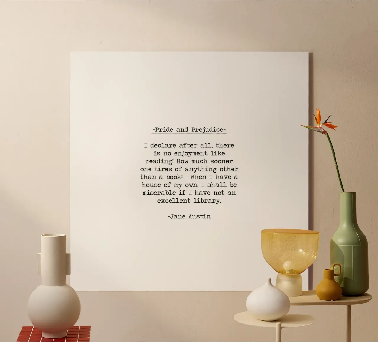 Orgoglio e pregiudizio - L'amore per la lettura citazione di un libro plexiglass da Summer Soul Co. - Quotes