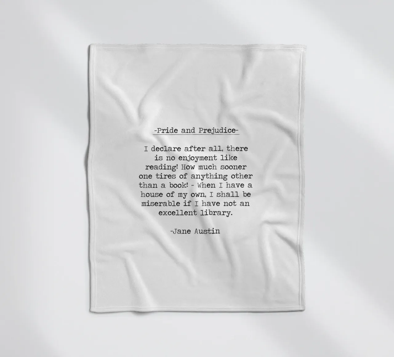 Orgoglio e pregiudizio - L'amore per la lettura citazione di un libro coperta in pile da Summer Soul Co. - Quotes