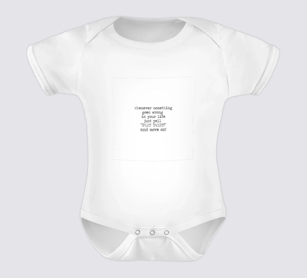 Immer, wenn etwas schief geht, schreien Sie einfach "Plot Twist"! Zitat Kurzarm Babybody von Summer Soul Co. - Quotes