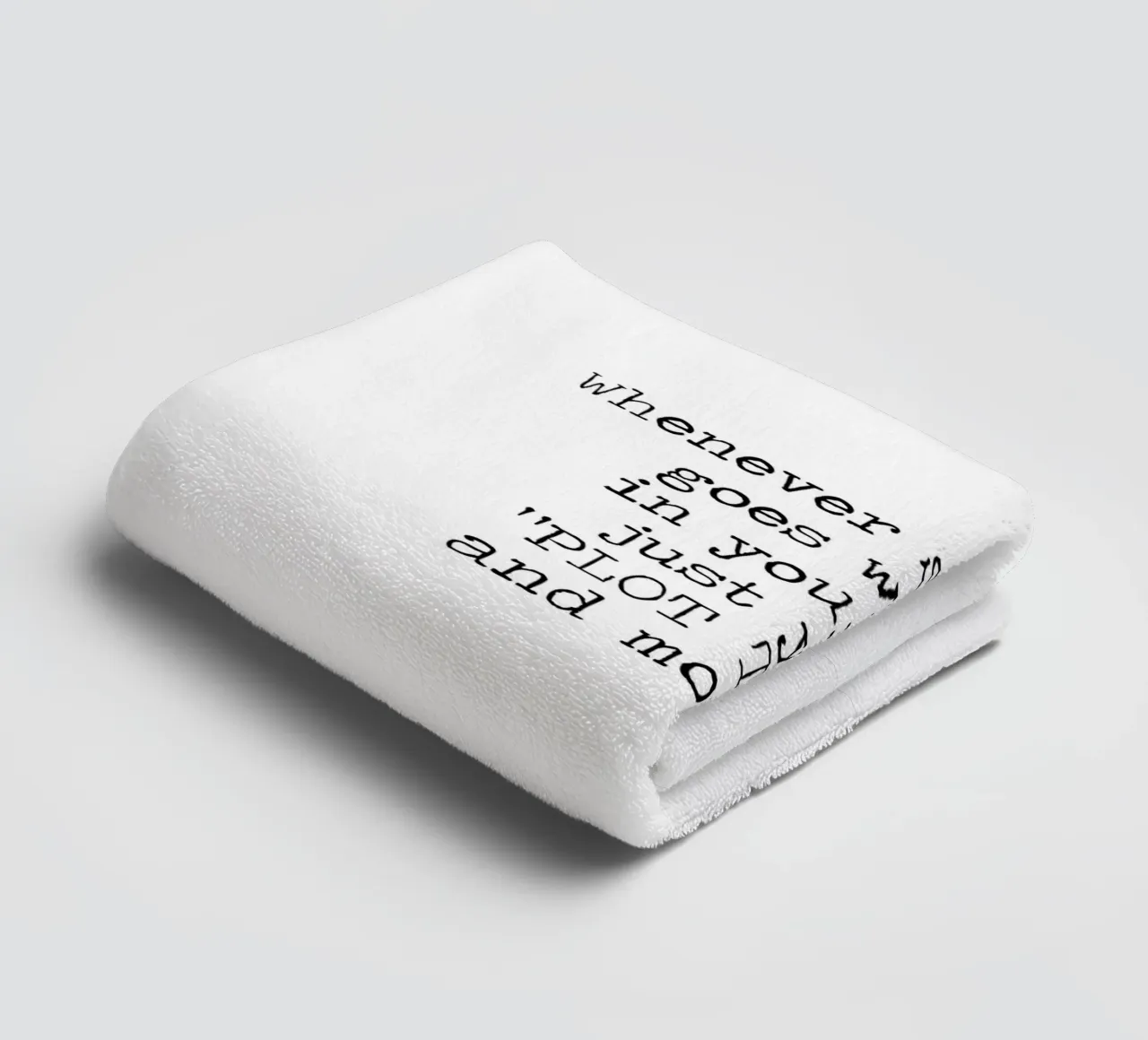 Immer, wenn etwas schief geht, schreien Sie einfach "Plot Twist"! Zitat Handtuch von Summer Soul Co. - Quotes