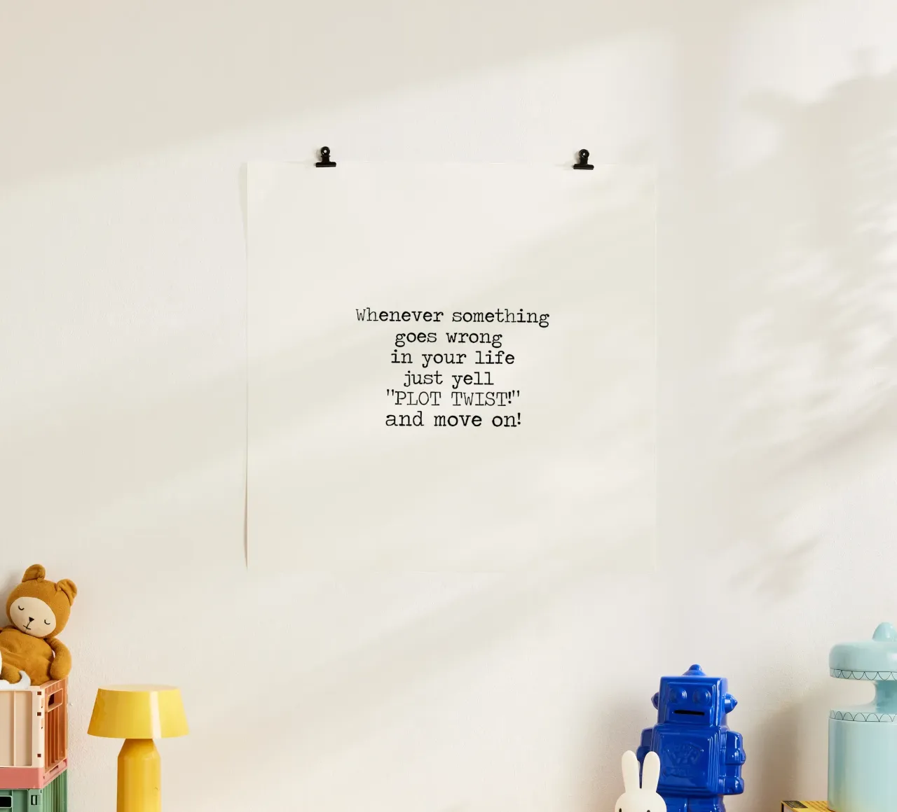 Whenever something goes wrong just yell plot twist! Quote hahnemühle by Summer Soul Co. - Quotes