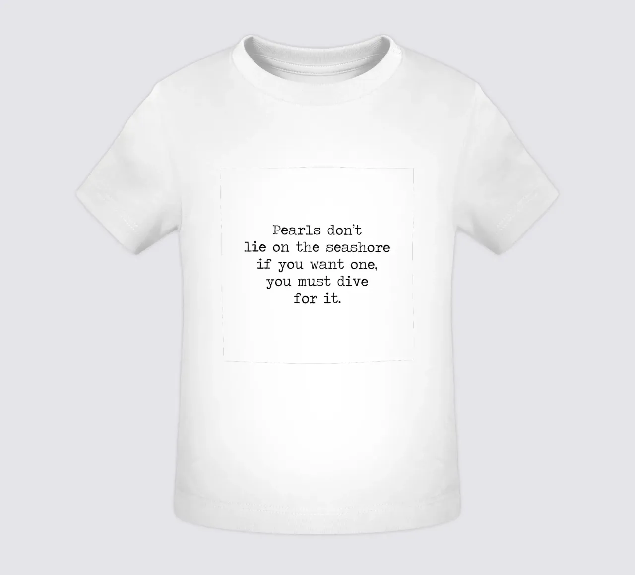 Le perle non giacciono in riva al mare - proverbio cinese sull'amore maglietta neonato da Summer Soul Co. - Quotes