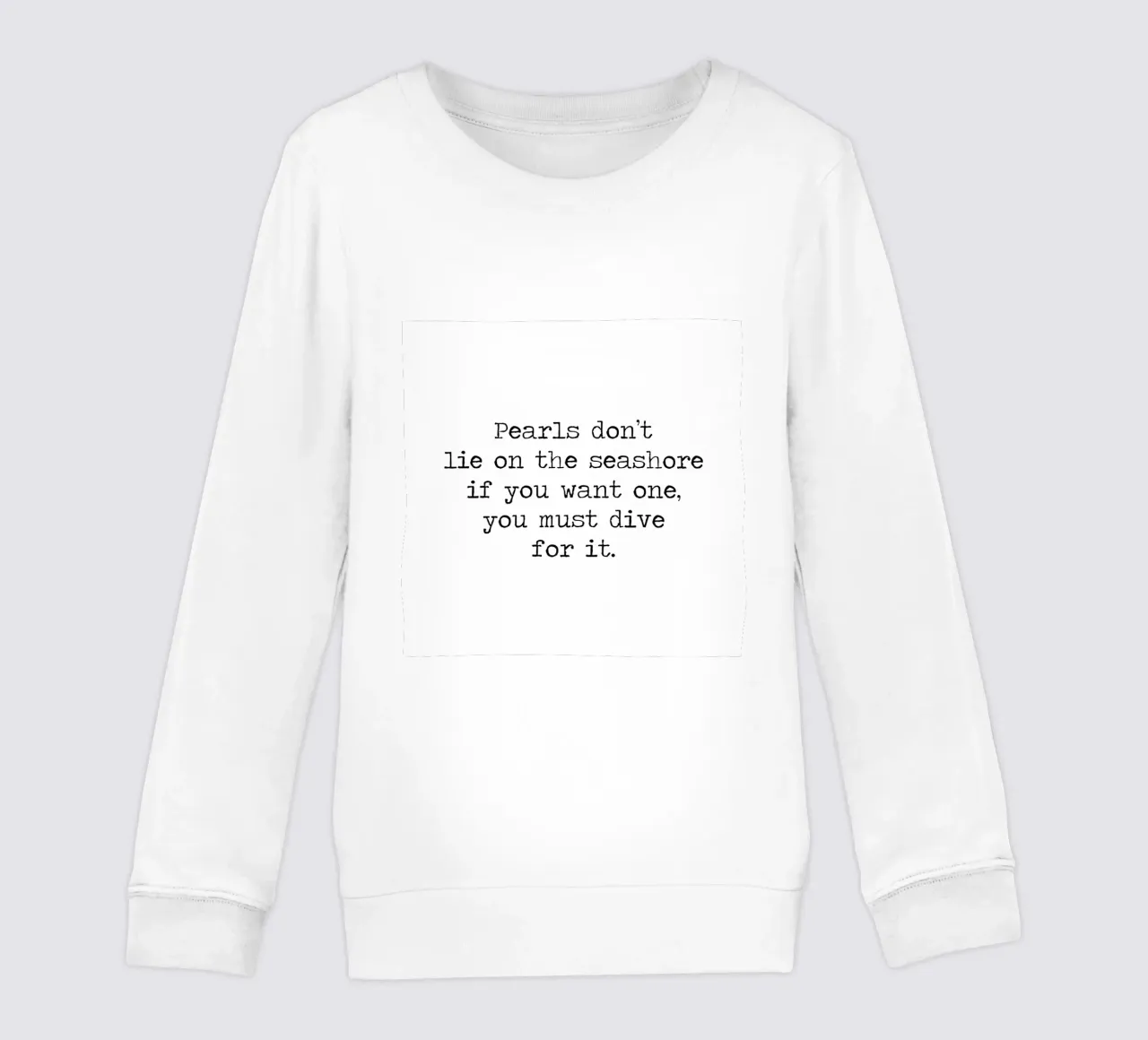 Le perle non giacciono in riva al mare - proverbio cinese sull'amore felpa bambino da Summer Soul Co. - Quotes