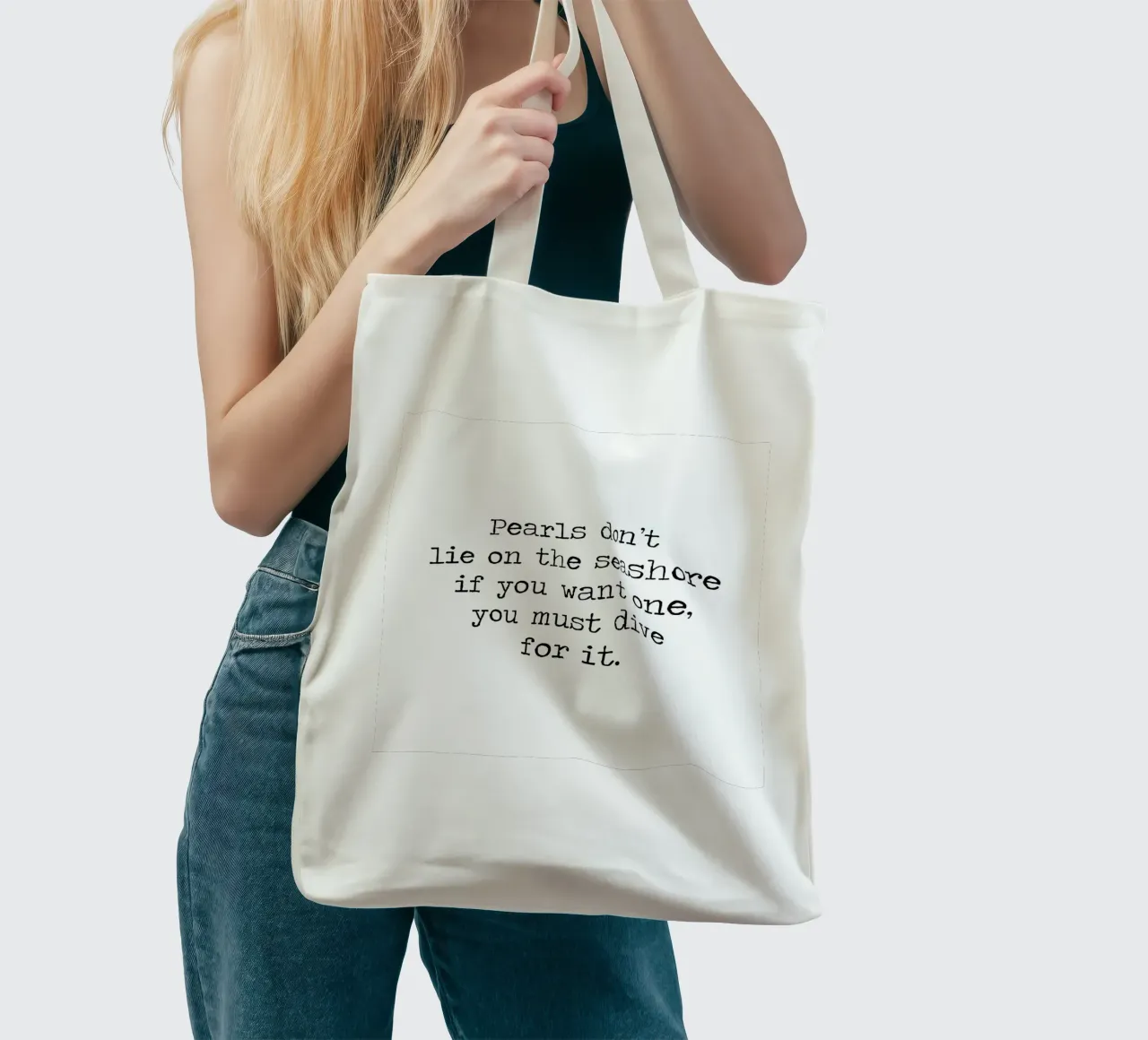 Perlen liegen nicht am Meer - chinesisches Sprichwort über die Liebe Jutebeutel von Summer Soul Co. - Quotes