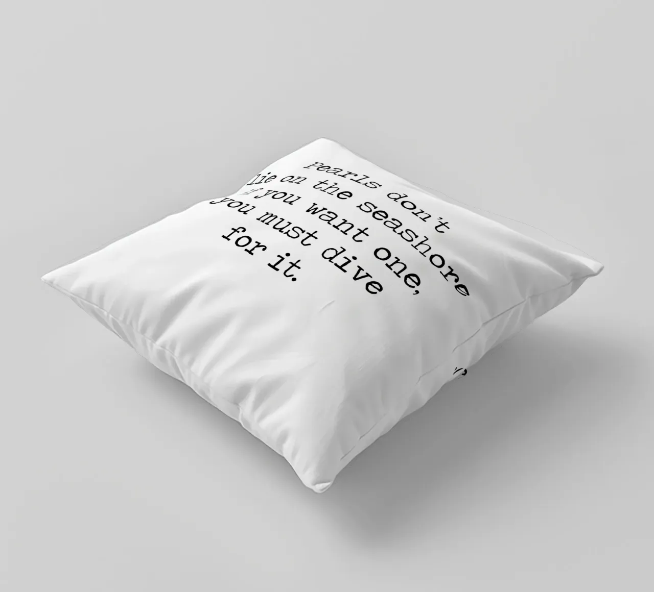 Le perle non giacciono in riva al mare - proverbio cinese sull'amore cuscino da Summer Soul Co. - Quotes