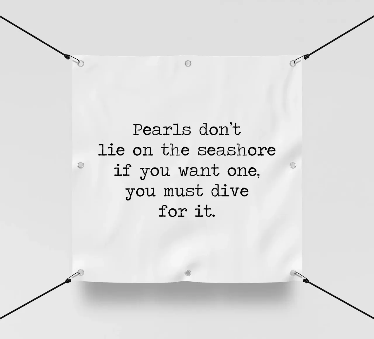 Le perle non giacciono in riva al mare - proverbio cinese sull'amore telo in pvc da Summer Soul Co. - Quotes