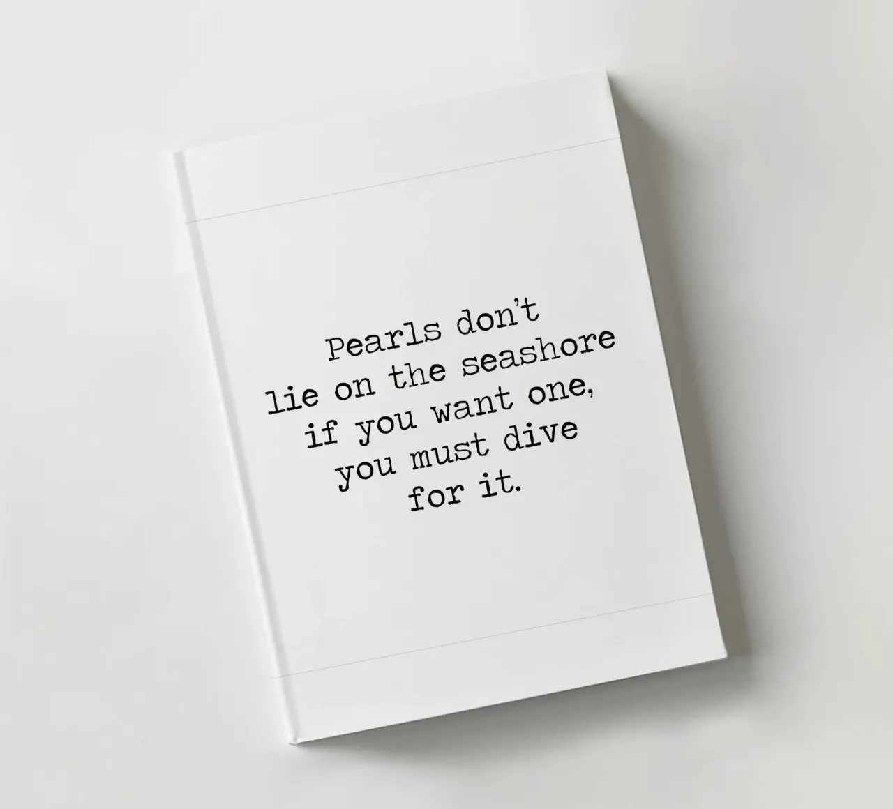 Pearls don't lie on the seashore - chinese proverb on love notebook by Summer Soul Co. - Quotes