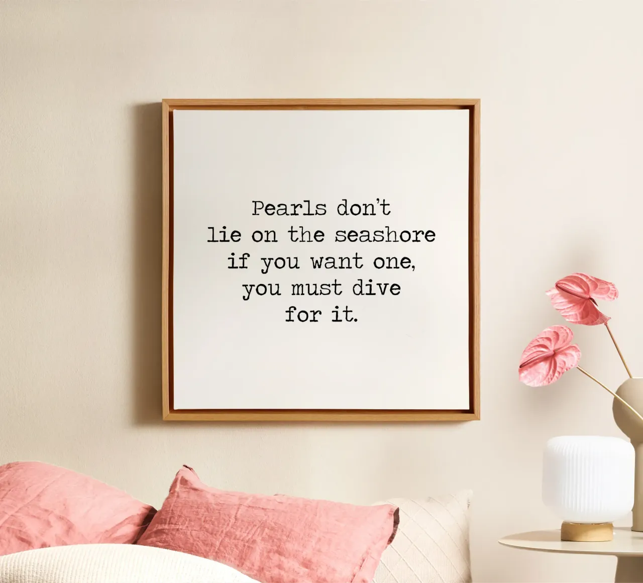 Perlen liegen nicht am Meer - chinesisches Sprichwort über die Liebe Leinwand von Summer Soul Co. - Quotes