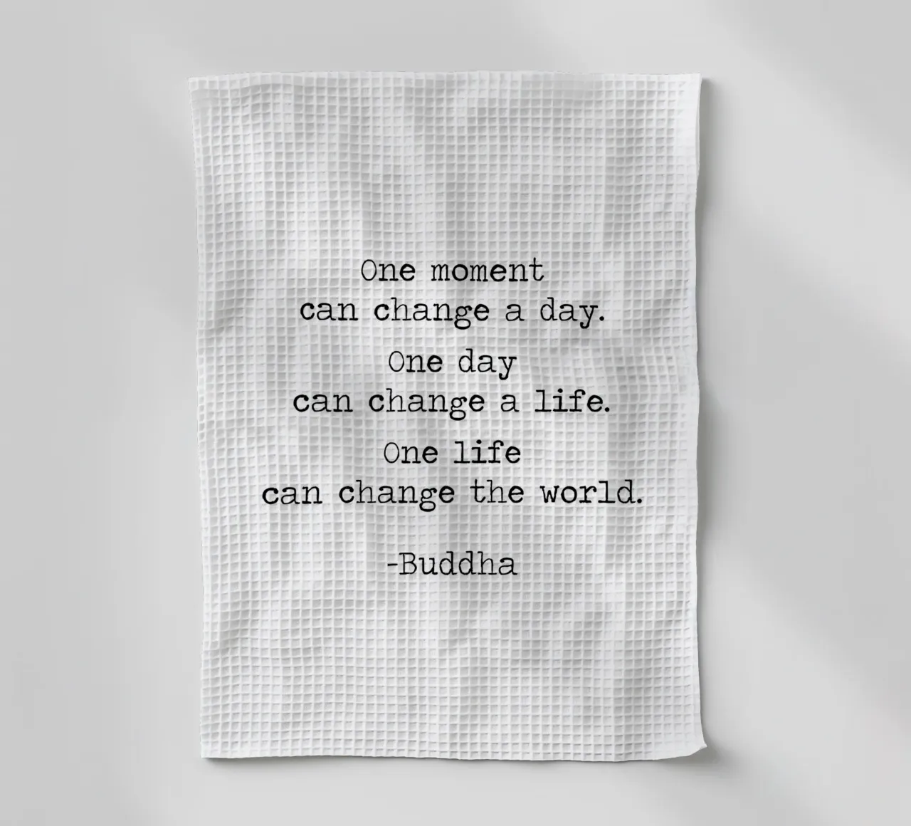 Un momento può cambiare la giornata - Citazione di Buddha Insegnamento buddista canovaccio da cucina da Summer Soul Co. - Quotes