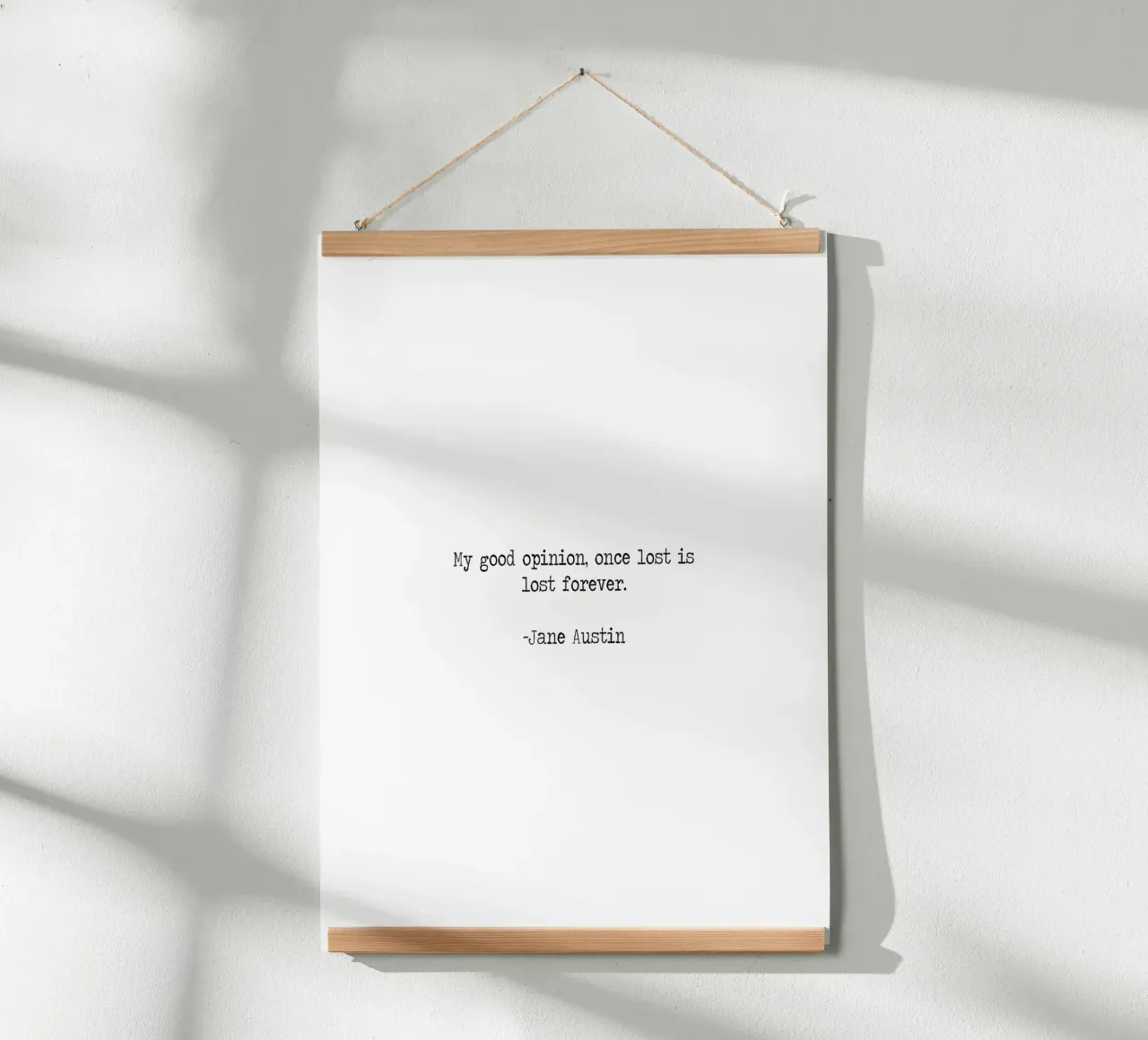 La mia buona opinione una volta persa è persa per sempre - Citazione di Jane Austin poster da Summer Soul Co. - Quotes