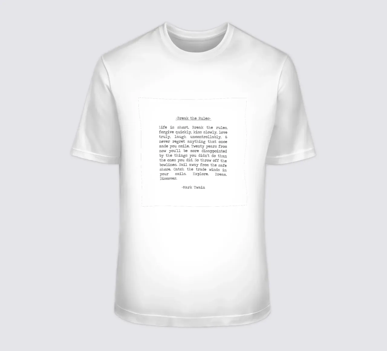 Infrangere le regole - La vita è breve, esplorare, sognare, scoprire t-shirt da Summer Soul Co. - Quotes